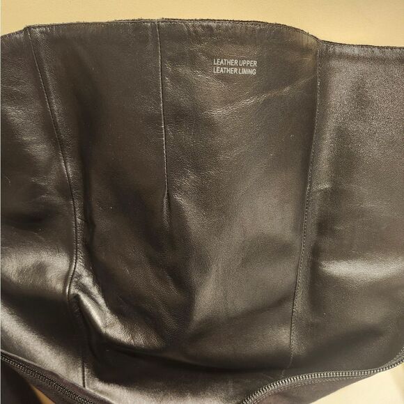 Vera Wang "Lavender Label" Black Suede Wedge Heel Knee-High Boots Sz.9 Ret $395 - Picture 8 of 10